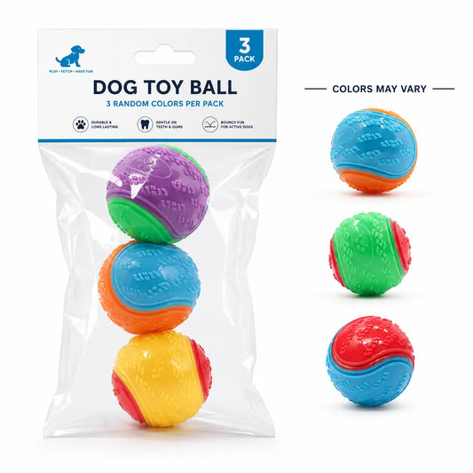 Companion Dog Squeaky Toys, Made from Durable Rubber for Aggressive Chewers, Super Bouncy Interactive Dog Ball for Small Medium Large Dogs, Chewing & Fetching Daily Training Boredom Relief Outdoor Bungee Toy Interactive Dog Toys for Pet Lovers